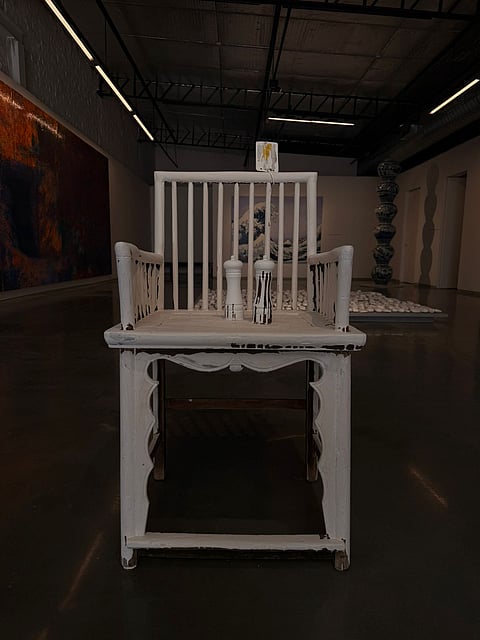 Whitewashed Remnants of History of the State of Emerging Future Works, an artwork by Ai Weiwei at Nature Morte in New Delhi