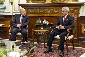 PTI : In this image posted on Jan. 30, 2026, External Affairs Minister S Jaishankar with Secretary General of League of Arab States Ahmed Aboul Gheit during a meeting, in New Delhi. Gheit is scheduled to participate in the 2nd India-Arab Foreign Ministers' Meeting (IAFMM).