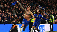 Chelsea 3-2 West Ham, Premier League: Fernandez Caps Stunning Comeback Win For The Blues Enzo Fernandez celebrates