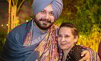 Congress leader Navjot Kaur Sidhu with husband Navjot Singh Sidhu