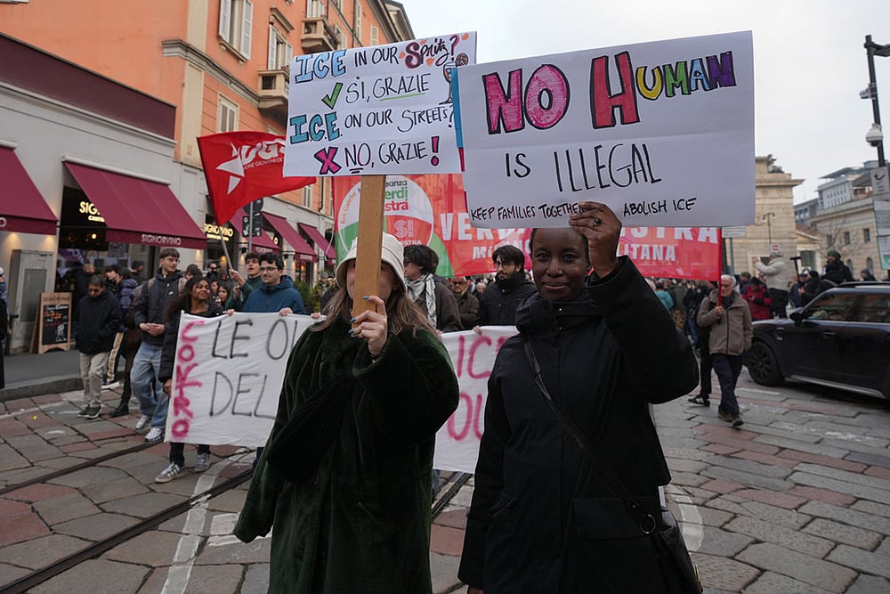 Anti-ICE Demonstration Winter Olympic Games