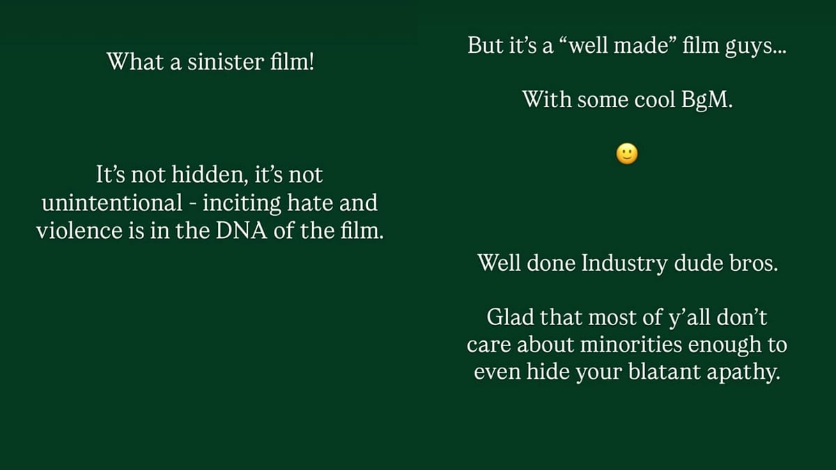 Shazia Iqbals post on Dhurandhar 