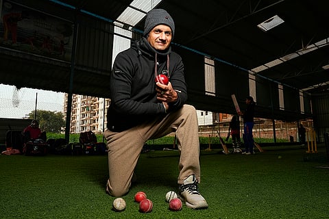 Coach Nagesh Gupta, who began coaching Kashvee Gautam when she was just 13 years old. Gautam was also his first female student. 