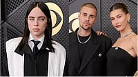 Who Wore ICE OUT Pins At The Grammys 2026? Artists Turn Red Carpet Into Protest Space Instagram : Billie Eilish, Justin, and Hailey Bieber