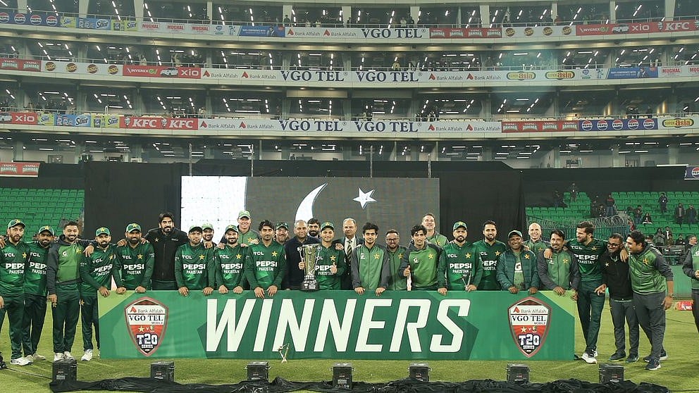 Pakistan cricket team after winning T20I series against Australia.  - TheRealPCB/X