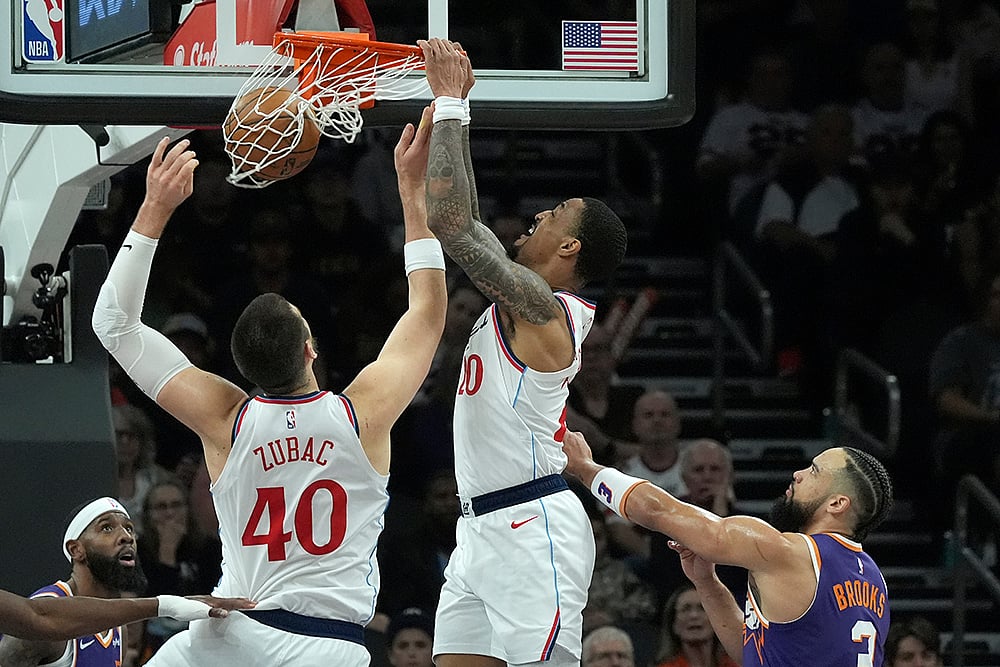 Suns Vs Clippers NBA Basketball photos-John Collins