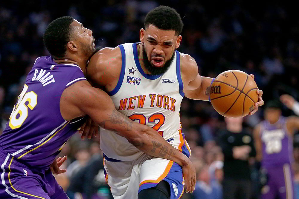 Lakers vs Knicks Basketball photos-Marcus Smart