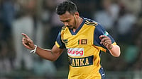 Sri Lanka Vs England, 3rd T20I: Dushmantha Chameera Joins Lasith Malinga In Elite List After 5-Wicket Haul Against ENG (AP Photo/Eranga Jayawardena) : Sri Lanka's Dushmantha Chameera celebrates the wicket of England's Liam Dawson during the third T20 cricket match between England and Sri Lanka in Pallekele, Sri Lanka, Tuesday, Feb, 3. 2026
