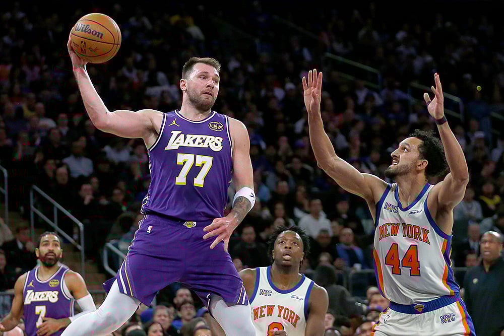 Lakers vs Knicks Basketball photos-Luka Doncic