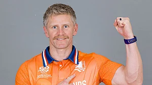 Photo: ICC : Netherlands take on Zimbabwe in match 5 of the ICC T20 World Cup 2026 warm-up match.