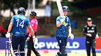 X/ZimCricketv : England vs Australia, U19 World Cup Semifinal: ENG U19 bat first.
