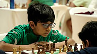 X/Royal Global University : File photo of Viraj Sarawgi in action at Kings Bangkok International FIDE Rating chess tournament.