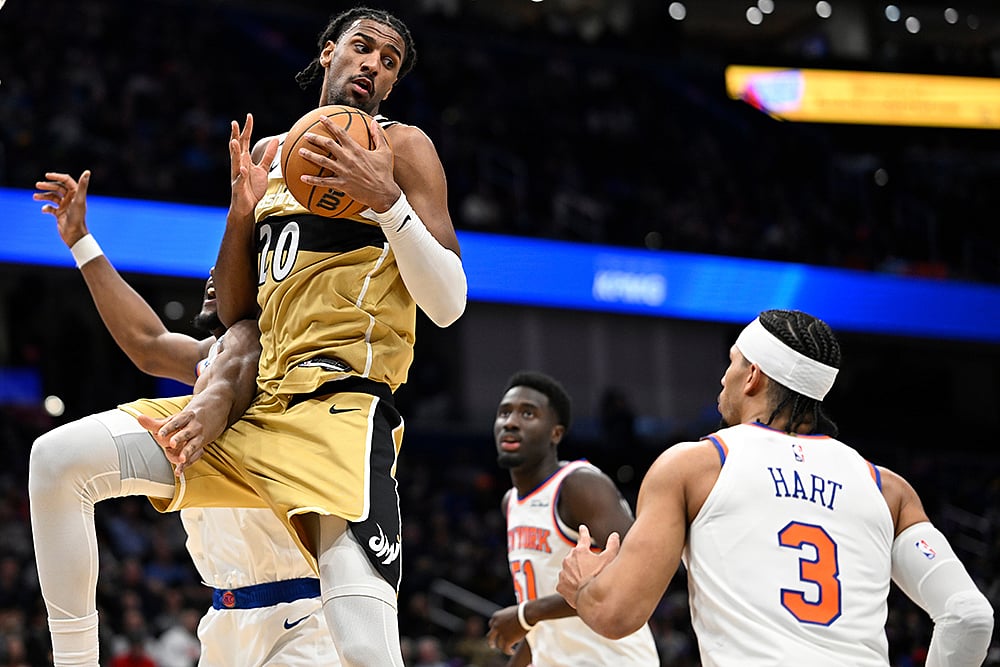 Washington Wizards vs New York Knicks NBA basketball game-Alex Sarr