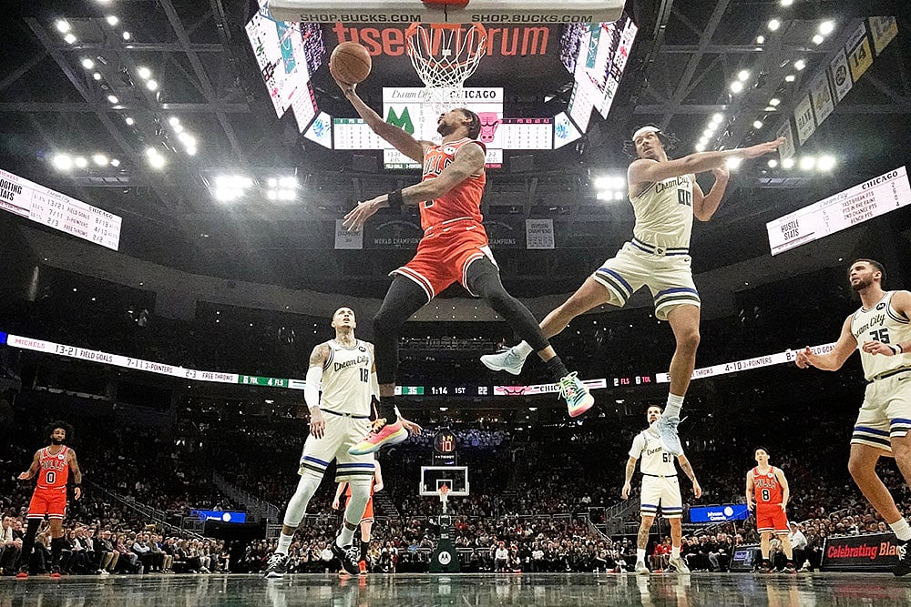 Milwaukee Bucks vs Chicago Bulls NBA basketball game-Dalen Terry