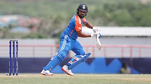 BCCI/X : Rohit Sharma in action at ICC T20 World Cup 2024.