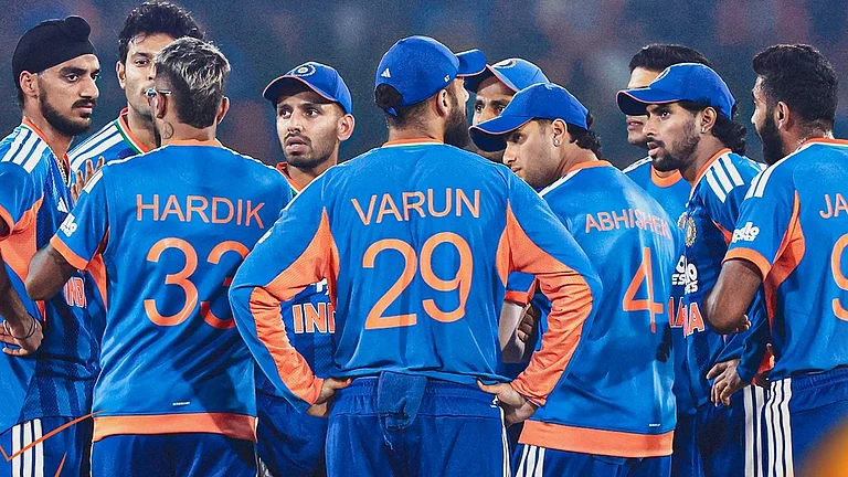 India cricketers in action in T20Is - BCCI/X