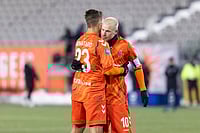 Forge FC Vs Tigres UANL, CONCACAF Champions Cup 2026: Hammers Share First Leg Spoils With 2020 Winners | Photo: Nick Iwanyshyn/The Canadian Press via AP : Forge FC teammates Anthony Aromatario (23) and Kyle Bekker (10) celebrate their draw against Tigres UANL during round one of the 2026 CONCACAF Champions Cup in Hamilton.