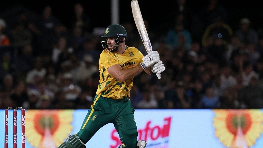 South Africa's Aiden Markram bats during the T20I match between South Africa and West Indies, in Paarl. - Photo: AP