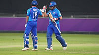 Afghanistan Vs West Indies LIVE Score, ICC T20 World Cup Warm-Up Match: Rashid Khan And Co Eye Another Win | Photo: X/ACBofficials : Afghanistan's Darwish Rasooli and Ibrahim Zadran in action against West Indies on January 19, 2026.