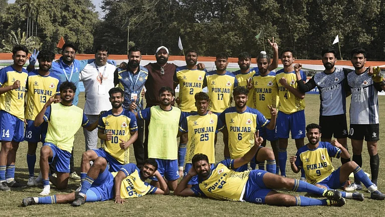 Punjab players during Santosh Trophy 2025-26 - AIFF