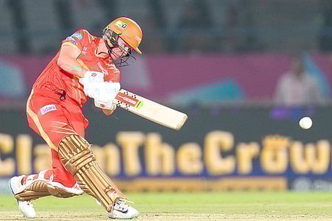 Gujarat Giants' Beth Mooney plays a shot during the Women's Premier League (WPL) 2026 eliminator T20 cricket match between Gujarat Giants and Delhi Capitals, in Vadodara, Gujarat.