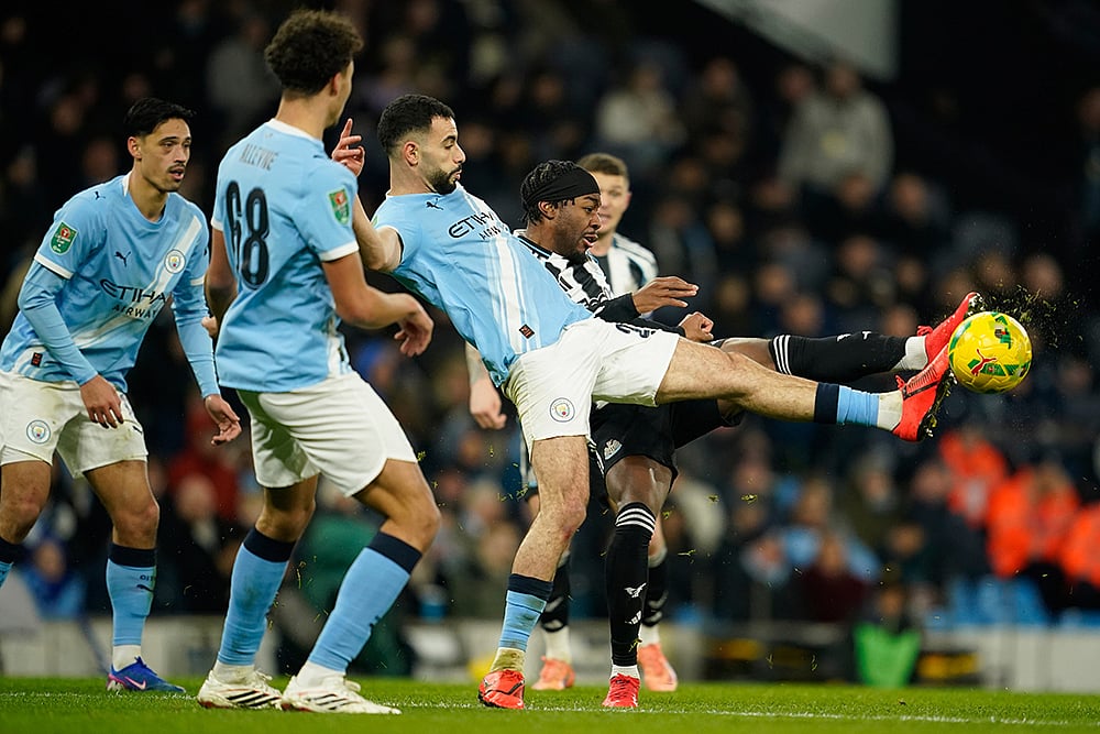 Manchester City Vs Newcastle United EFL Cup 2025-26 soccer-Rayan Ait-Nouri