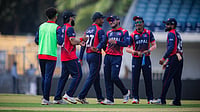 ICC T20 World Cup 2026 Preview: Rising Nepal, Latecomers Scotland, Debutants Italy Carry Associate Nations Hopes | Photo: X/CricketNep : Nepal players in action during the ICC T20 World Cup warm-up match agaisnt Canada on February 5, 2026.