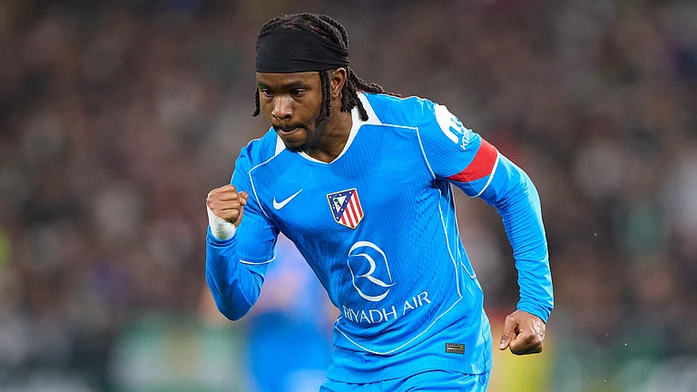 Atletico Madrid's goalscorer Ademola Lookman - null