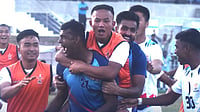 Services 1-0 Railways LIVE Score, Santosh Trophy Semi-Final: First Knockout Clash In Assam | Photo: x/IndianFootball : Services football team celebrates after defeating West Bengal in Santosh Trophy quarter-final.