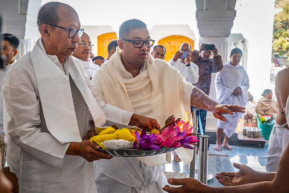 Manipur CM at Shri Bijoy Govindajee Temple