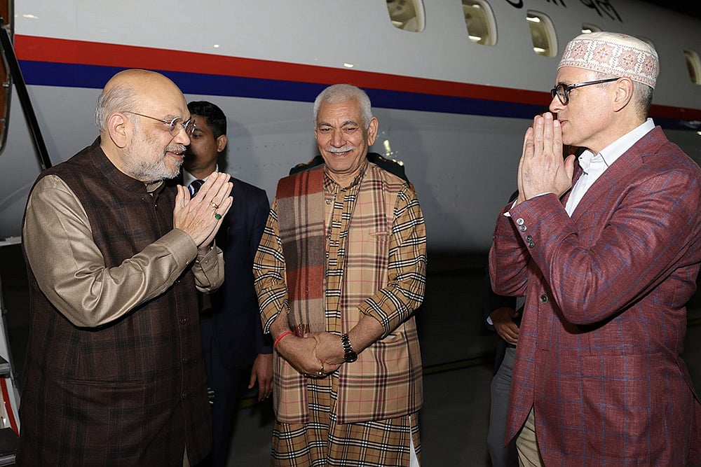 Amit Shah arrives in J-K