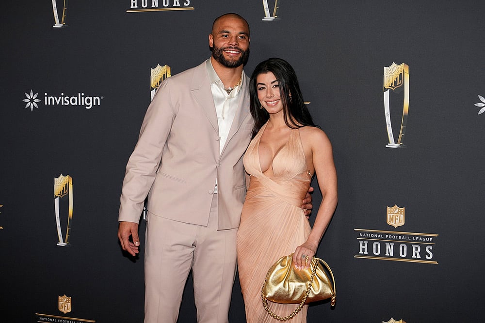 2026 NFL Football Honors award show-Dak Prescott and  Sarah Jane Ramos
