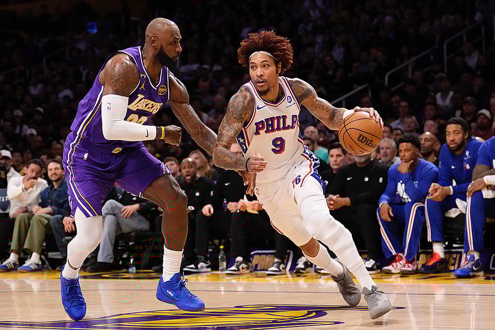 LA Lakers vs Philadelphia 76ers NBA basketball game-Kelly Oubre Jr