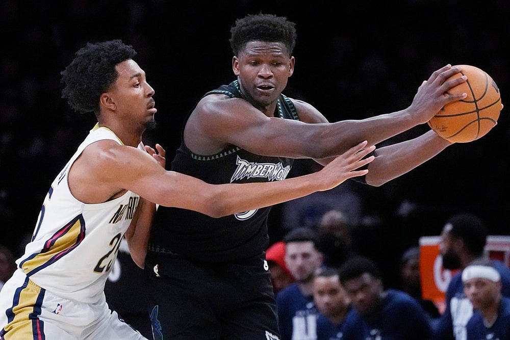 Minnesota Timberwolves vs New Orleans Pelicans NBA basketball game-Anthony Edwards