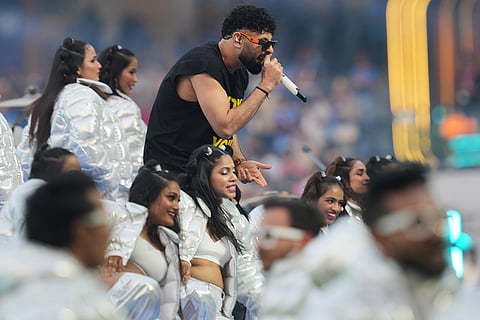 Indian rapper and singer Badshah performs during the opening ceremony before the T20 World Cup cricket match between India and the United States in Mumbai.