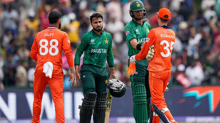 Pakistan vs Netherlands: PAK edged out NED in close game in the T20 WC opener. - AP/Eranga Jayawardena