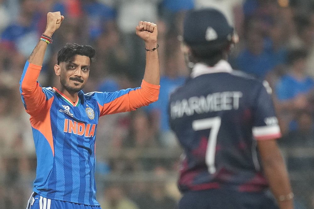 India vs USA  T20 World Cup cricket photos-Axar Patel