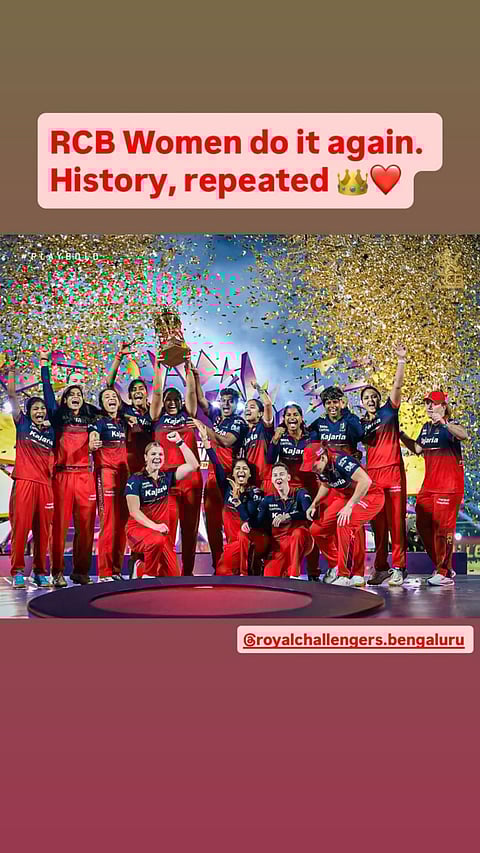 Anushka Sharma's post for RCB women's team