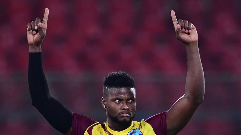 Romario Shepherd scalped a hat-trick against Scotland in the ICC T20 World Cup 026. - windiescricket/X