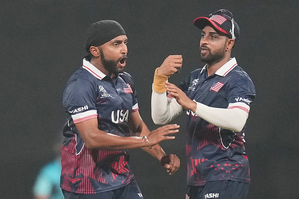India vs USA  T20 World Cup cricket photos-United States Harmeet Singh