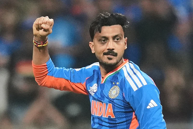 India vs USA T20 World Cup cricket photos-Axar Patel