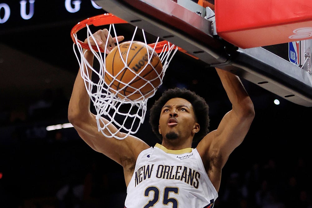 Minnesota Timberwolves vs New Orleans Pelicans NBA basketball game-Trey Murphy III