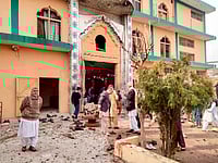 PTI : Locals gather at the site after a suicide bomber blew himself up at a mosque during Friday prayers, in Islamabad, Pakistan, Friday, Feb. 6, 2026. 