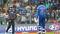 India Vs United States Of America, ICC T20 World Cup 2026: Who Won Yesterday IND V USA Match? | Photo: AP/Rafiq Maqbool : United States' Ali Khan, left, celebrates the wicket of India's Abhishek Sharma, right, during the T20 World Cup cricket match between India and the United States in Mumbai.