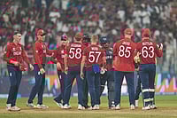 Nepal Vs England, ICC T20 World Cup 2026: See Best Photos From Mumbai's Wankhede Stadium Photo: AP/Rafiq Maqbool : England players celebrate after wining against Nepal during the T20 World Cup cricket match in Mumbai, India.