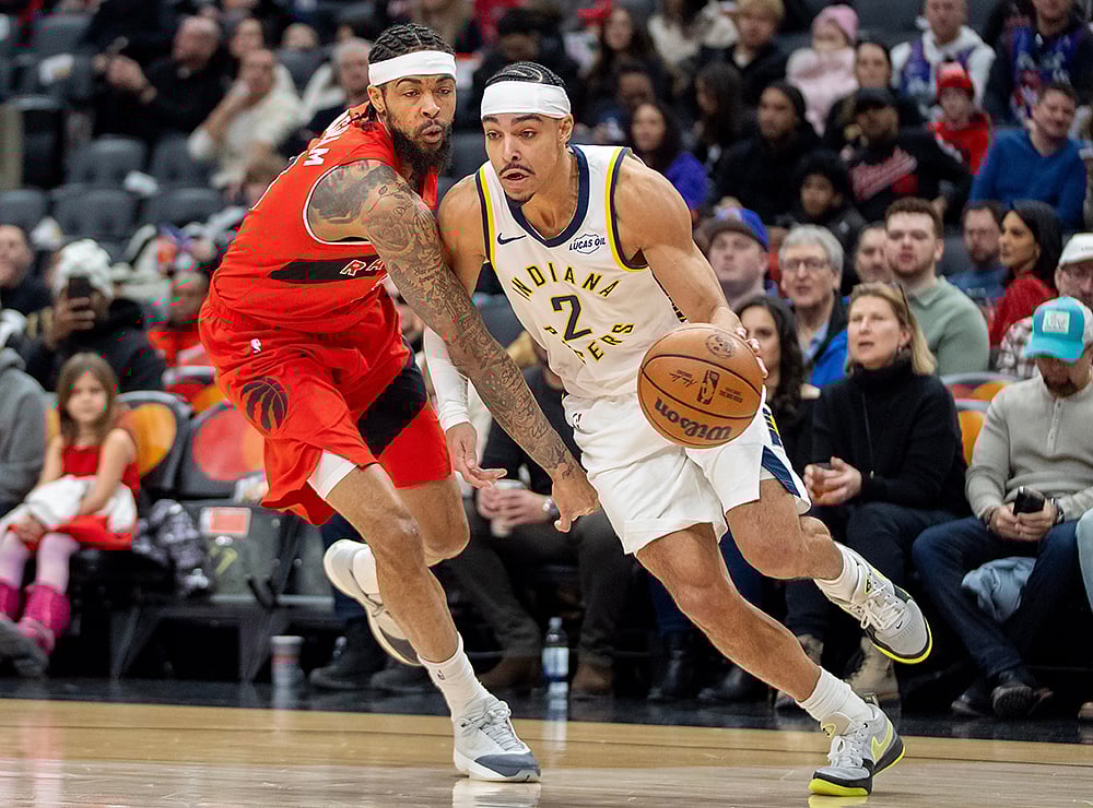 Toronto Raptors vs Indiana Pacers nba basketball game-Andrew Nembhard