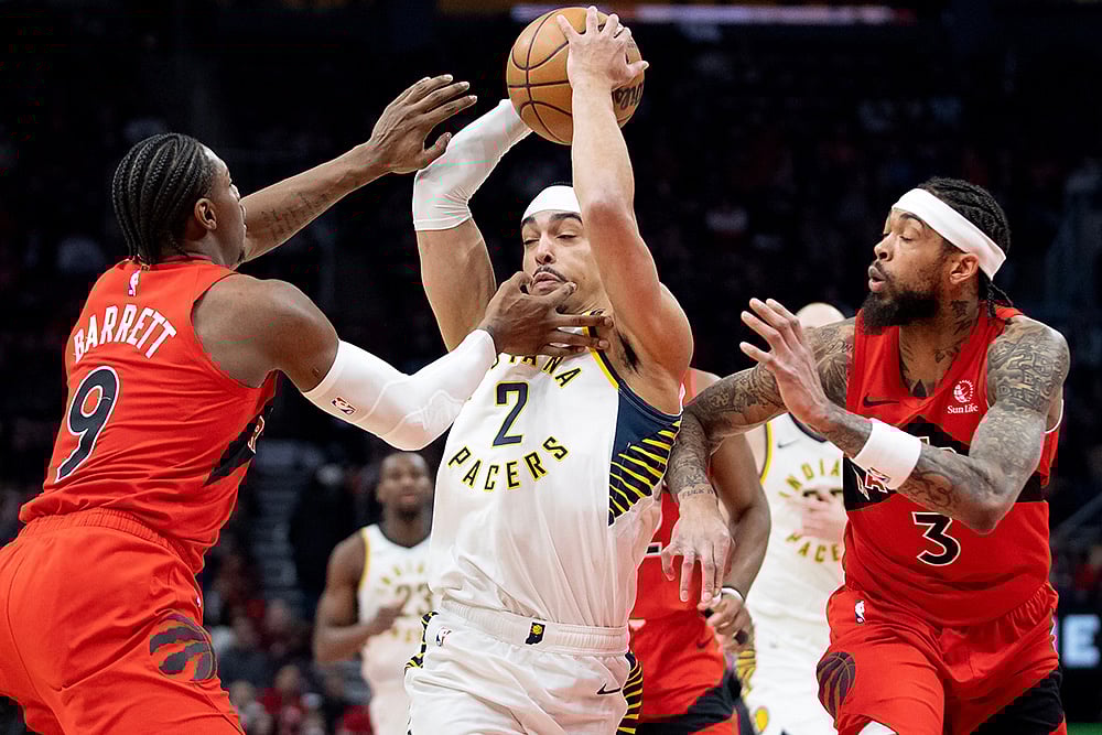 Toronto Raptors vs Indiana Pacers nba basketball game-Andrew Nembhard