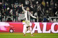 Juventus 2-2 Lazio, Serie A 2025-26: Pedro & Isaksen Stun Hosts Before Late Fightback | Photo: Marco Alpozzi/LaPresse via AP : Juventus' Weston McKennie celebrates after scoring a goal for his team during the Serie A soccer match between Juventus and Lazio, in Turin, Italy.