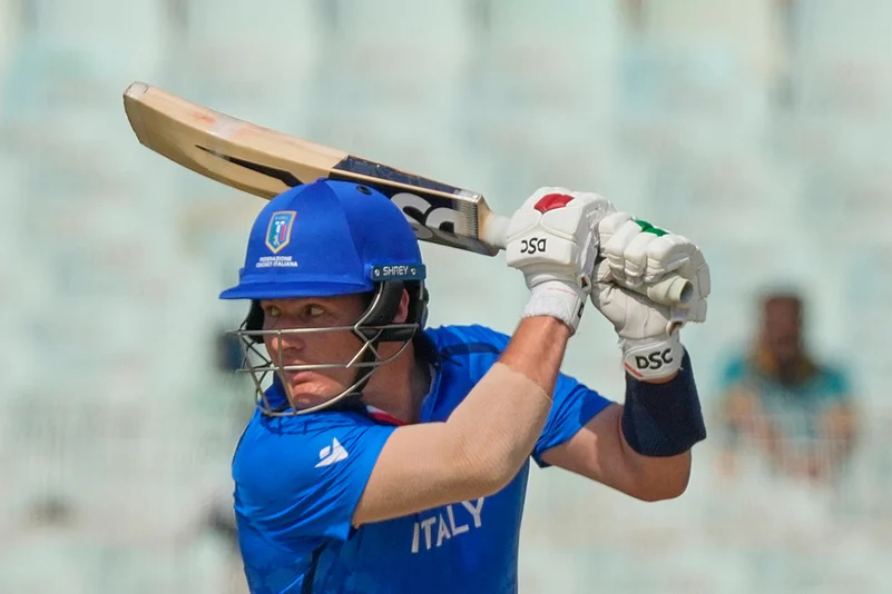 Italy vs Scotland T20 World Cup Cricket match-Harry Manenti