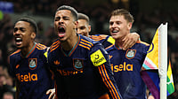 Premier League Matchday 26 Highlights: Chelsea Drop Points Against Leeds; Bournemouth Shock Everton; Magpies Beat Spurs (AP Photo/Ian Walton) : Jacob Ramsey celebrates with his teammates during the English Premier League match between Tottenham and Newcastle in London, Tuesday, Feb. 10, 2026.